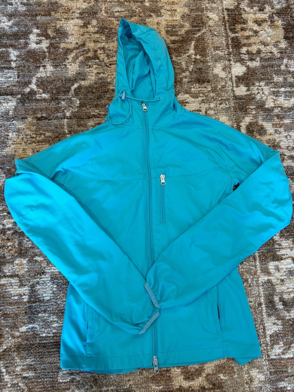 GAIAM Turquoise Active Hoodie Size XS